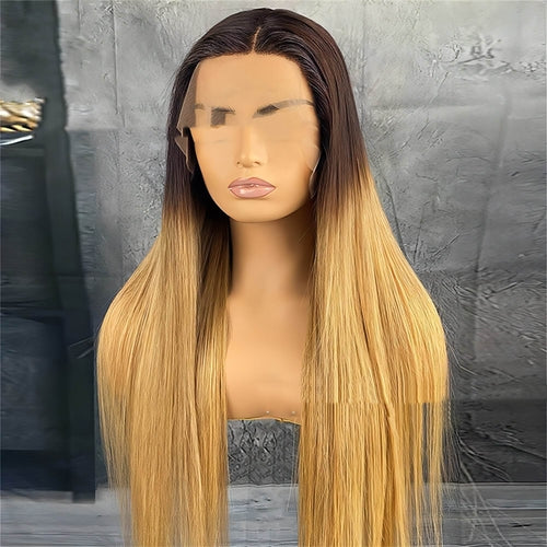 Perruque Lace Frontale Ondulée LuxeWave – Cheveux Naturels