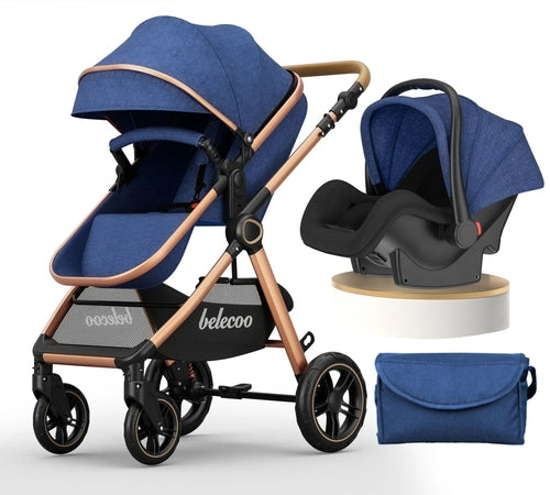 Poussette Luxe 3 en 1 avec Siège Auto – Kinderwagen
