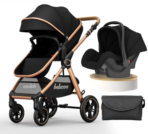 Poussette Luxe 3 en 1 avec Siège Auto – Kinderwagen