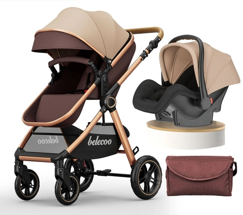 Poussette Luxe 3 en 1 avec Siège Auto – Kinderwagen