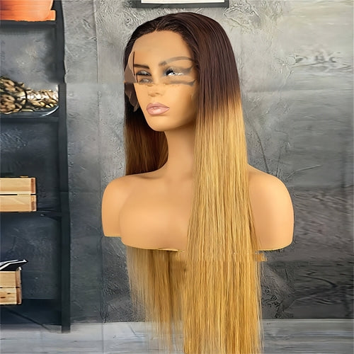 Perruque Lace Frontale Ondulée LuxeWave – Cheveux Naturels