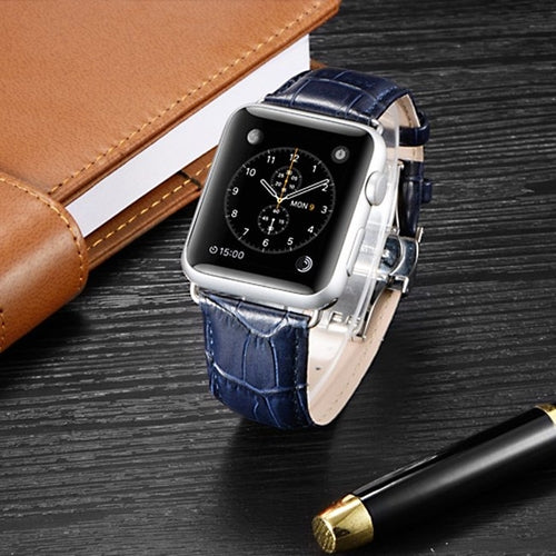 Bracelet Apple Watch en Cuir Véritable – Plusieurs Couleurs