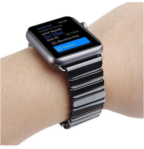 Bracelet Apple Watch en Céramique – Noir & Blanc