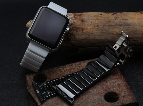 Bracelet Apple Watch en Céramique – Noir & Blanc