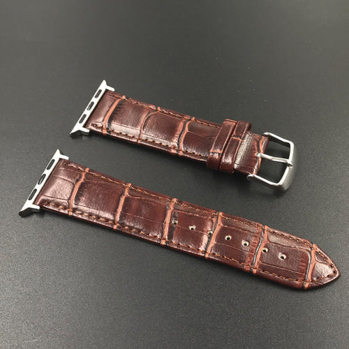 Bracelet Apple Watch en Cuir Véritable – Plusieurs Couleurs