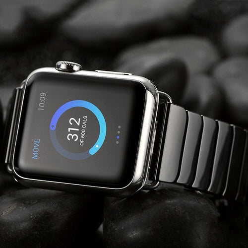 Bracelet Apple Watch en Céramique – Noir & Blanc