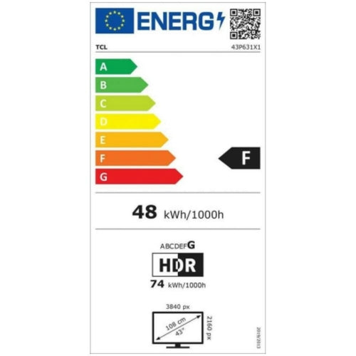 Smart TV TCL 43" 4K Ultra HD QLED Wi-Fi