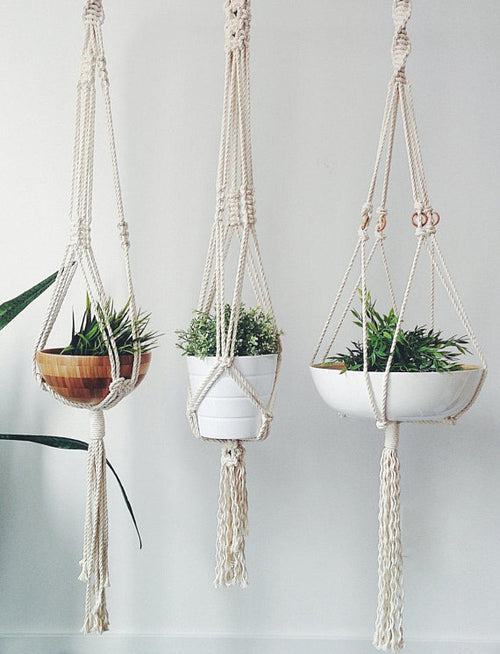Suspension Macramé pour Plantes – Décoration Bohème