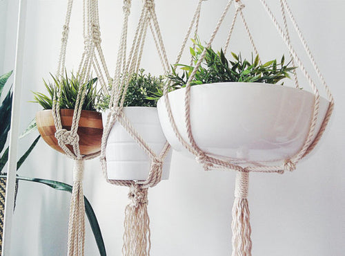 Suspension Macramé pour Plantes – Décoration Bohème