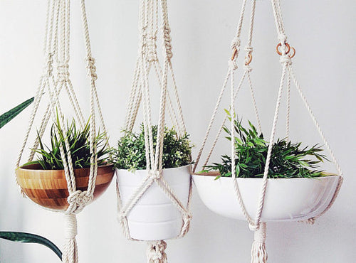Suspension Macramé pour Plantes – Décoration Bohème